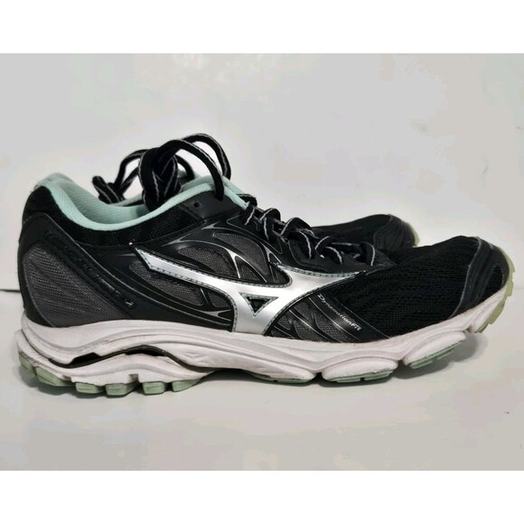 Mizuno Wave Inspire‎ 14 Womens Sz 6.5 Black Teal Athletic Running Shoes Sneakers - Picture 2 of 7